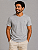 Camiseta Lisa de Algodão Lisa com Gola Careca Cinza Mescla - Imagem 1
