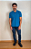 Pólo Piquet Premium Tony Menswear Azul Radiante - Imagem 2