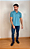 Pólo Piquet Premium Tony Menswear Azul Claro - Imagem 2