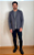 Blazer Masculino Tony Menswear Slim Fit de Sarja Cinza Chumbo - Imagem 2