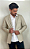 Blazer Masculino Tony Menswear Slim Fit de Sarja Creme - Imagem 5
