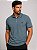 Pólo Piquet Mix Tony Menswear Verde com Gola Listrada - Imagem 1