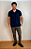 Pólo Piquet Mix Tony Menswear Preta - Imagem 2