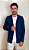 Blazer Masculino de Moletom Tony Menswear Slim Fit Azul Marinho - Imagem 3