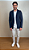 Blazer Masculino de Moletom Tony Menswear Slim Fit Azul Marinho - Imagem 2
