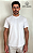 Camiseta Lisa de Algodão com Gola Careca Branca - Imagem 1