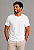 Camiseta Lisa de Algodão com Gola Careca Branca - Imagem 1