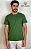 Camiseta Lisa de Algodão com Gola Careca Verde - Imagem 1