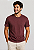 Camiseta Lisa de Algodão com Gola Careca Marsala - Imagem 1