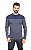 Blusa Masculina Manga Longa Azul Marinho Listrada - Imagem 1