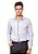 Camisa Social Masculina Slim Fit Azul Clara Algodão Fio 60 - Imagem 1