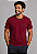 Camiseta Lisa de Algodão com Gola Careca Vinho - Imagem 1