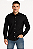 Camisa Masculina Manga Longa Algodão Tony Menswear Preta - Imagem 1