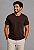 Camiseta Lisa de Algodão com Gola Careca Marrom - Imagem 1