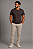 Camiseta Lisa de Algodão com Gola Careca Café - Imagem 3