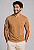 Camiseta Lisa de Algodão com Gola Careca Mostarda - Imagem 1