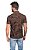 Pólo Tony Menswear Mallha Floral Marrom - Imagem 2