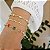 Pulseira mini moeda amassada- Banhado a Ouro 18k - Imagem 2
