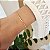 Pulseira mini moeda amassada- Banhado a Ouro 18k - Imagem 1