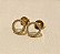 Brinco circulo vazado cravejado de zircônias - Banhado a Ouro 18k - Imagem 1