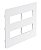 Unno Branco Placa 4X4 - (2+2) Módulos Separados ABB - Imagem 1