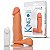 Pênis realístico com escroto e vibrador ventosa 20x4.5cm - King08 - Imagem 1