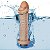 Penis com escroto em cyber skin  16 x 4 cm vibrador prova d'água - Imagem 2