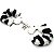Algemas eróticas em metal com pelúcia de zebra - furry cuffs pp - Imagem 2