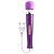 Varinha mágica massageador íntimo c/ 10 vibrações cabeça flexível - tomada bivolt - 36cm - roxo - Imagem 1