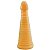 Plug anal cone bege 26cm com esfera e base - Imagem 2