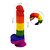 NV Toys MULTICOLOR DILDO Gode - PÊNIS REALÍSTICO ARCO ÍRIS - 20x3,5CM - Imagem 2