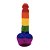 NV Toys MULTICOLOR DILDO Gode - PÊNIS REALÍSTICO ARCO ÍRIS - 20x3,5CM - Imagem 6