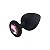 PLUG ANAL DE SILICONE PRETO TAMANHO M - 8CM - Imagem 1