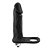 MON PLAISIR - Anel peniano companheiro para dupla penetração com vibrador - 16 X 3Cm - cor preta - Imagem 1