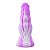 DILDO WOLF - PÊNIS MONSTRO EM SILICONE BRANCO E ROXO - 25,5CM - Imagem 2