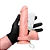 MON PLAISIR - Pênis de borracha realístico com vibrador e ventosa para fixação - 17,5 X 3,7 Cm - cor bege - Imagem 3