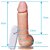 MON PLAISIR - Pênis de borracha curvado realístico com vibrador e ventosa para fixação - 15 X 3,3 cm - cor bege - Imagem 2