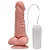 MON PLAISIR - Pênis de borracha realístico com vibrador e ventosa para fixação - 14 X 3,7 cm - cor bege - Imagem 7