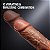 Baseball Bat Thrusting Dildo - Vibrador  2 em 1  com movimento vai e vem com, estimulador língua para clitóris e auto aquecimento - Imagem 4