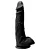 PÊNIS DE BORRACHA SILICONE COM VENTOSA 23 X 4,4 CM - COR PRETA - Imagem 2