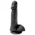 PÊNIS DE BORRACHA SILICONE COM VENTOSA 19,3 X 4,5 CM - COR PRETA - Imagem 5