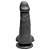 PÊNIS DE BORRACHA SILICONE COM VENTOSA 19,3 X 4,5 CM - COR PRETA - Imagem 4