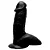 PÊNIS DE BORRACHA SILICONE COM VENTOSA 16 X 4,4 CM - COR PRETA - Imagem 2