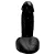 PÊNIS DE BORRACHA SILICONE COM VENTOSA 16 X 4,4 CM - COR PRETA - Imagem 3
