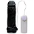 PÊNIS DE BORRACHA SILICONE COM VIBRADOR E VENTOSA 23,3 X 5,6 CM - COR PRETA - Imagem 2