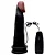 PÊNIS DE BORRACHA SILICONE COM VIBRADOR E VENTOSA 18x4,5CM - COR PRETA - Imagem 2
