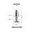 Plug anal metal inox recarregável com luz led vibrador com controle e via APP - Imagem 6