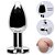 Plug anal metal inox recarregável com luz led vibrador com controle e via APP - Imagem 3