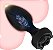 Plug anal em silicone recarregável vibrador em formato de flor com controle remoto sem fio - cor preta - Imagem 4