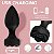 Plug anal em silicone recarregável vibrador em formato de flor com controle remoto sem fio - cor preta - Imagem 3